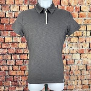 ROOTS73 Women’s Short Sleeve Polo Shirt Size Small in Heather Dark Grey